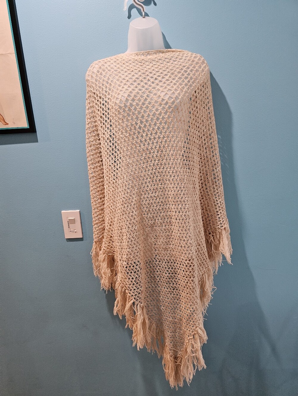 Hand Made Vintage Wool Shawl